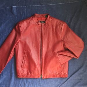 Red REAL LEATHER Jacket